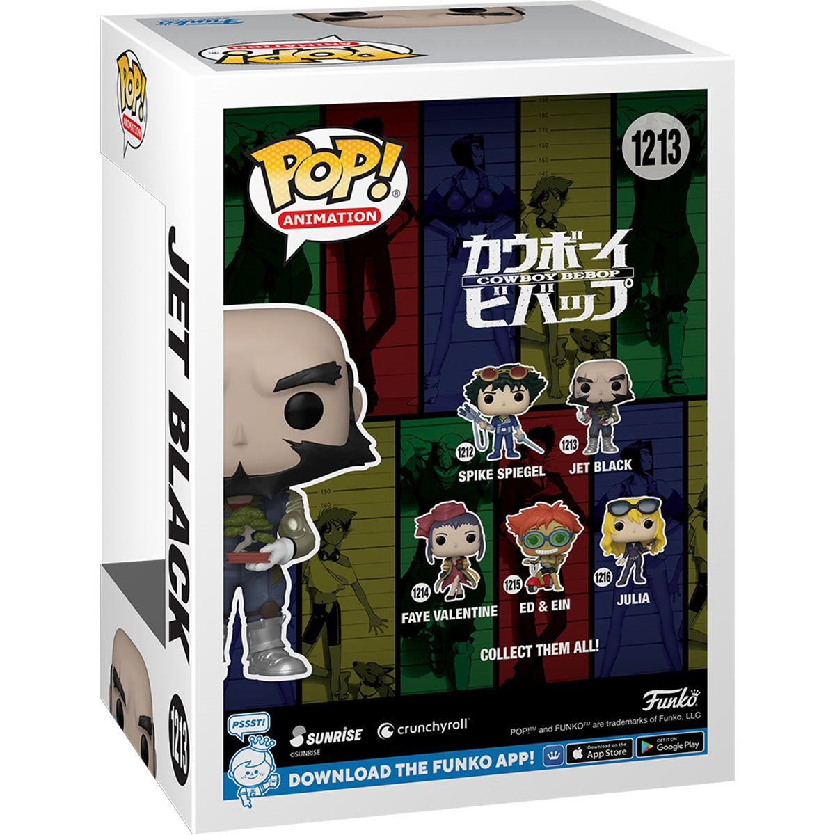 ¡FUNKO POP! COWBOYS BEBOP - FIGURA DE VINILO JET BLACK CON ÁRBOL BONSAI