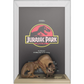FUNKO POP! JURASSIC PARK - TYRANNOSAURUS REX AND VELOCIRAPTOR VINYL FIGURE MOVIE POSTER WITH CASE