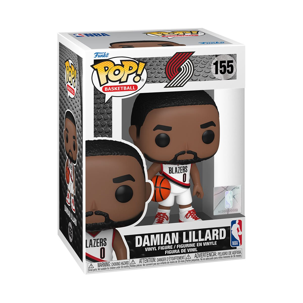 ¡FUNKO POP! NBA PORTLAND TRAILBLAZERS: FIGURA DE VINILO DAMIAN LILLARD