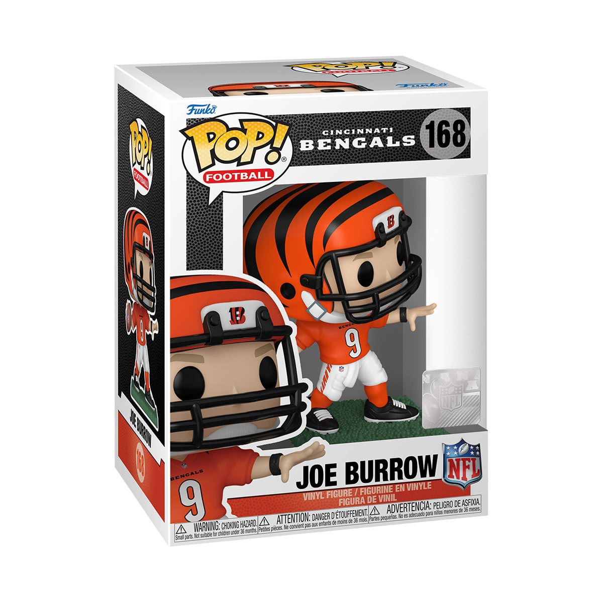 FUNKO POP! NFL CINCINNATI BENGALS: JOE BURROW (ORANGE JERSEY) VINYL FIGURE