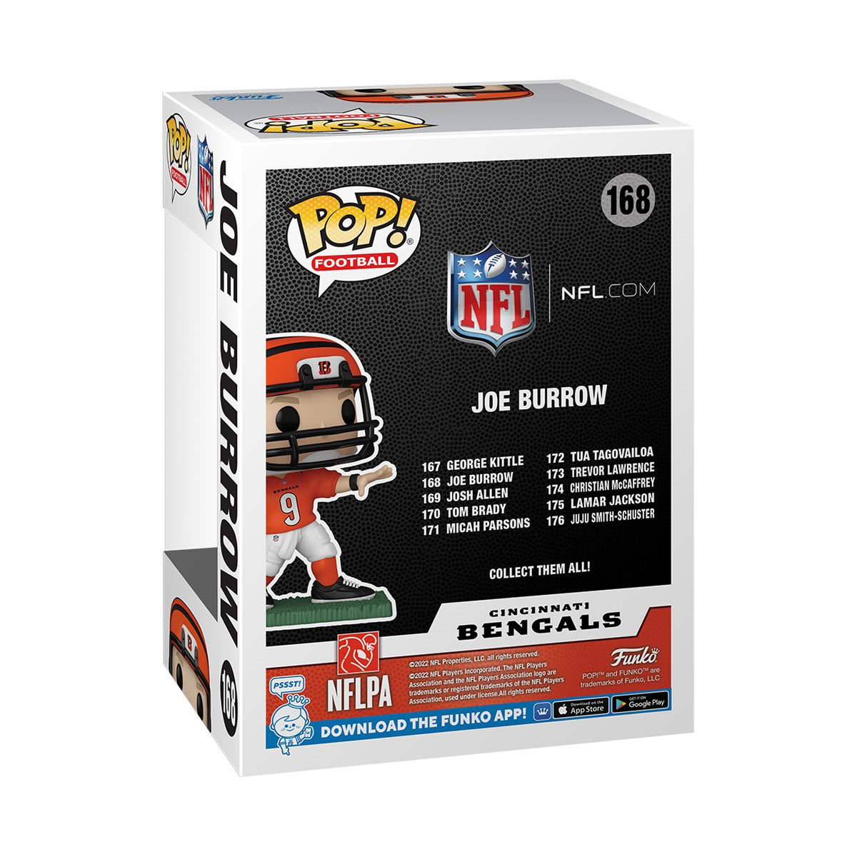 FUNKO POP! NFL CINCINNATI BENGALS: JOE BURROW (ORANGE JERSEY) VINYL FIGURE