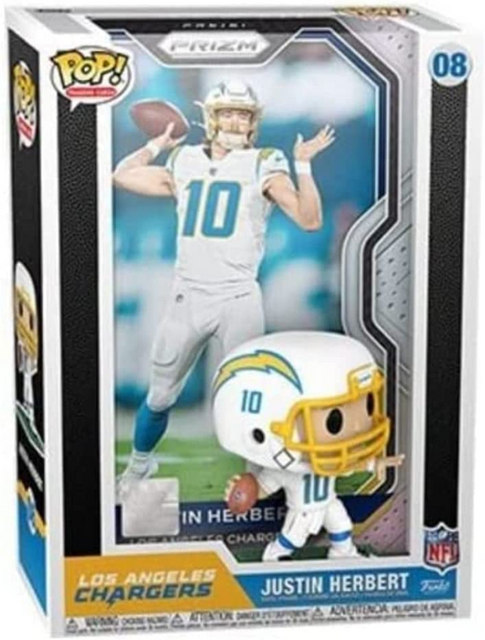 FUNKO POP! TRADING CARDS: JUSTIN HERBERT PRIZM - LOS ANGELES CHARGERS