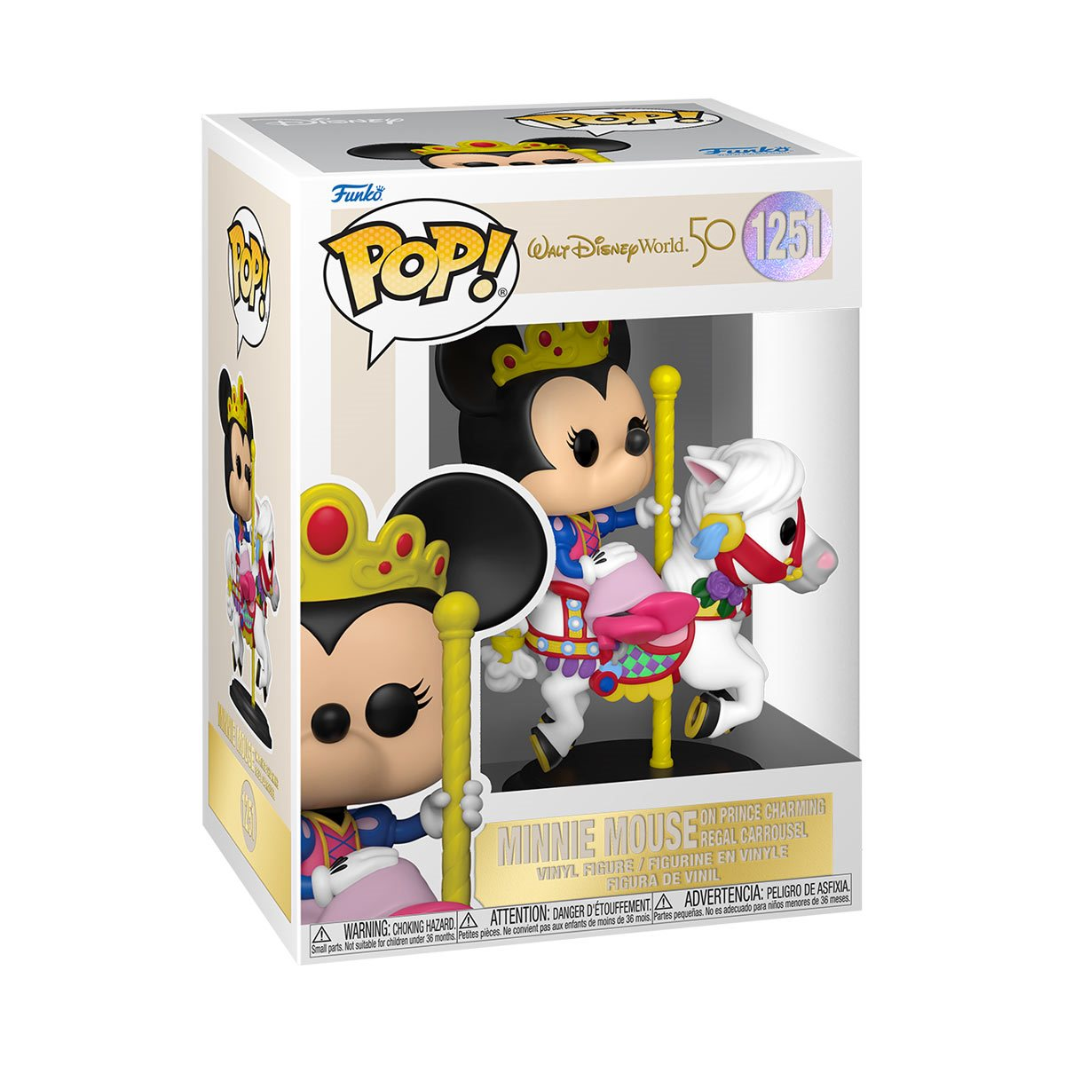 FUNKO POP! WALT DISNEY 50TH ANNIVERSARY - MINNIE MOUSE ON PRINCE CHARMING REGAL CARROUSEL VINYL FIGURE