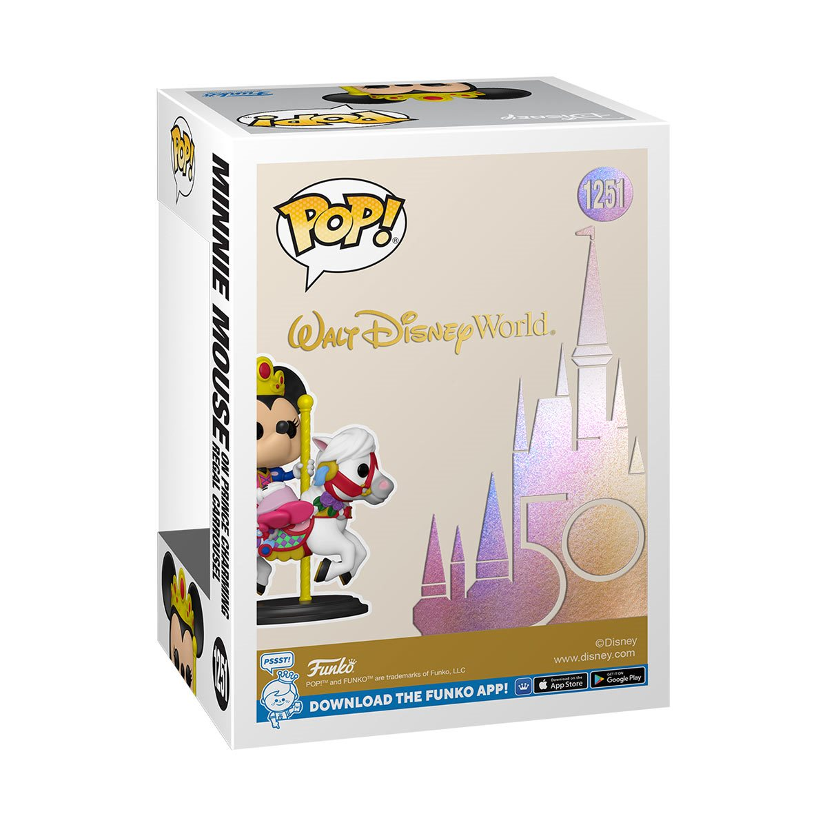 ¡FUNKO POP! WALT DISNEY 50 ANIVERSARIO - FIGURA DE VINILO MINNIE MOUSE SOBRE EL CARRUSEL REGAL DEL PRÍNCIPE ENCANTADOR