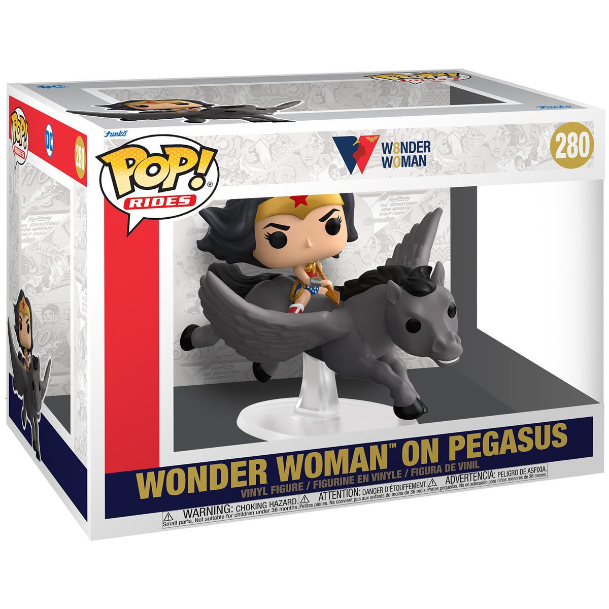 ¡FUNKO POP! MUJER MARAVILLA 80 ANIVERSARIO - FIGURA DE VINILO DE LA MUJER MARAVILLA EN PEGASO