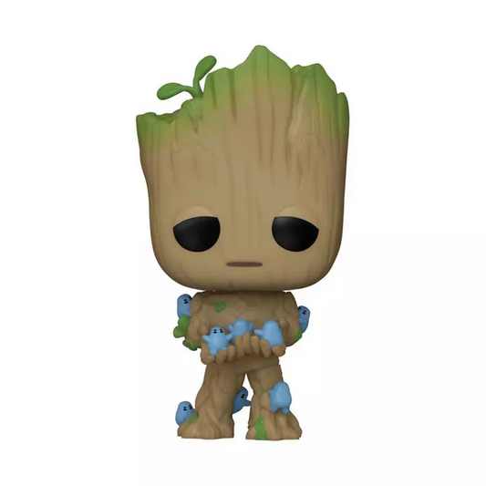 ¡FUNKO POP! Marvel I Am Groot - Groot con Grunds 3.25-in Vinilo Bobblehead