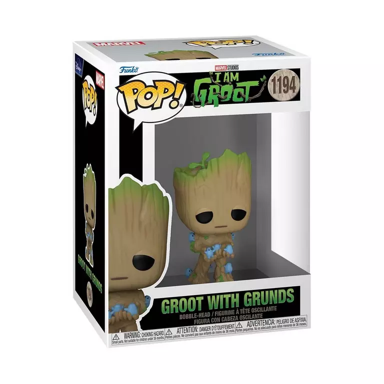 Funko POP! Marvel I Am Groot - Groot with Grunds 3.25-in Vinyl Bobblehead