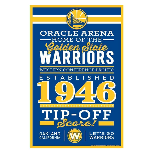 GOLDEN STATE WARRIORS HOME WORDAGE 11X17 CARTEL DE PARED