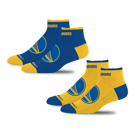 GOLDEN STATE WARRIORS MEN'S FRONT AND CENTER 2-PACK SOCKS
