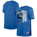 GOLDEN STATE WARRIORS MEN'S NEW ERA THROWBACK T-SHIRT - BLUE
