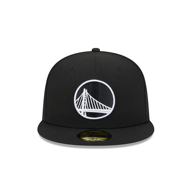 GOLDEN STATE WARRIORS SIDEPATCH WESTERN CONFERENCE 59FIFTY FITTED HAT - BLACK/ WHITE