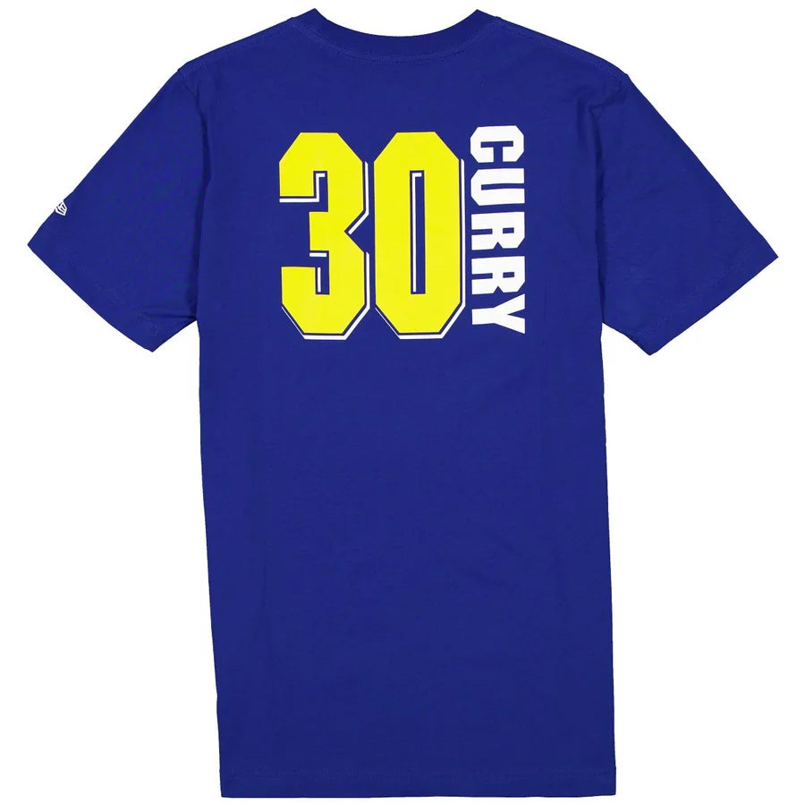GOLDEN STATE WARRIORS STEPHEN CURRY MEN'S NAME AND NUMBER T- SHIRT - BLUE