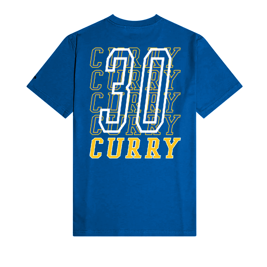 GOLDEN STATE WARRIORS STEPHEN CURRY MEN'S TIP OFF T-SHIRT - BLUE