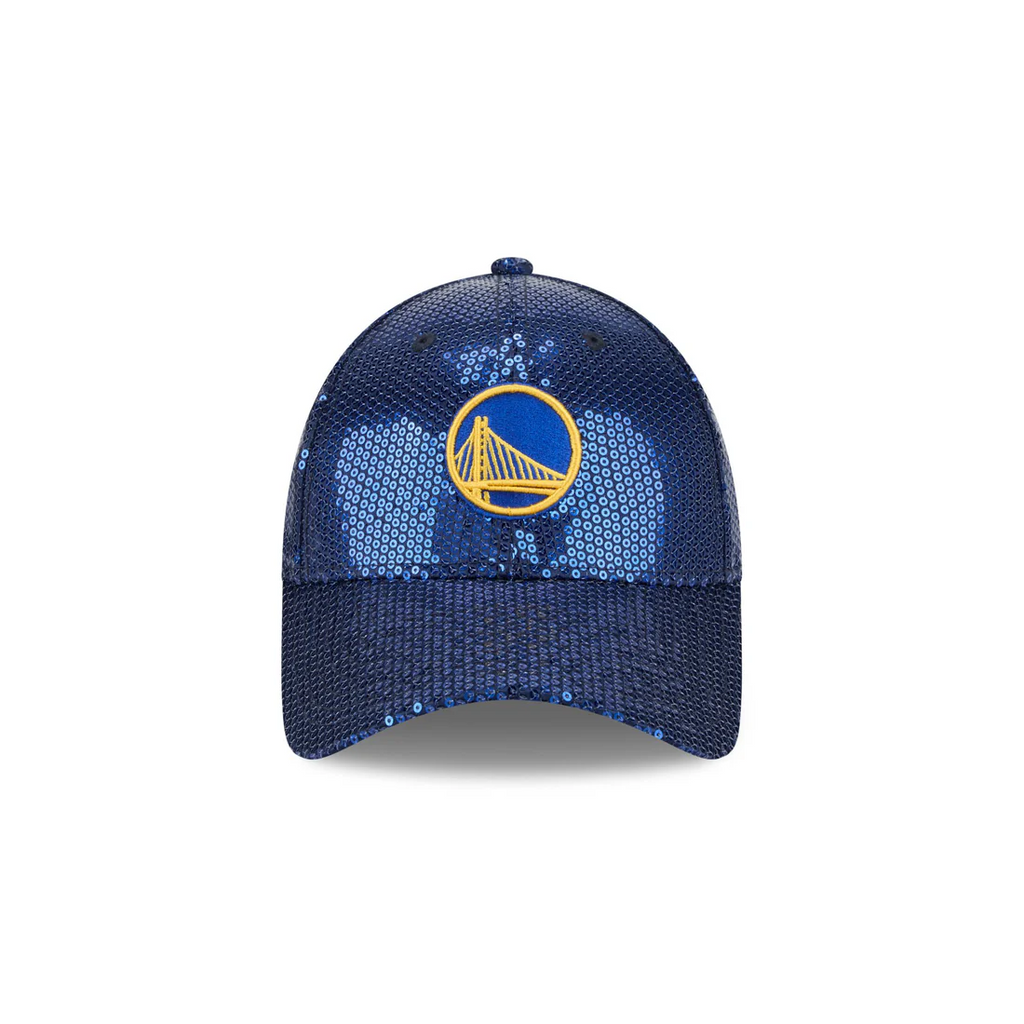GOLDEN STATE WARRIORS WOMEN'S SEQUIN 9FORTY ADJUSTABLE HAT - BLUE
