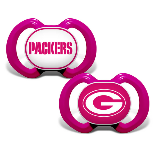 GREEN BAY PACKERS  2-PACK PACIFIERS - PINK