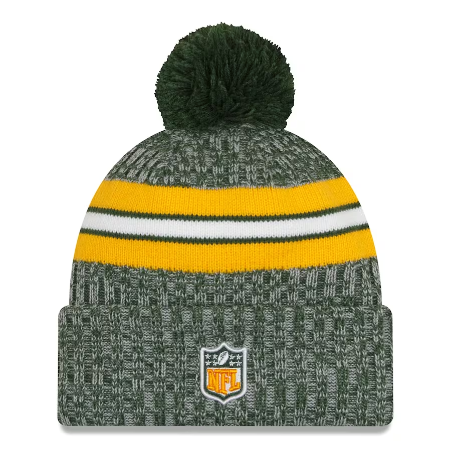 GREEN BAY PACKERS 2023 NFL SIDELINE CUFFED KNIT WITH POM