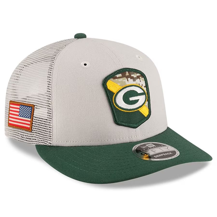 GREEN BAY PACKERS 2023 SALUTE TO SERVICE LOW PROFILE 9FIFTY SNAPBACK