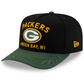 GREEN BAY PACKERS 2025 NFL DRAFT 9FIFTY A-FRAME SNAPBACK HAT - BLACK/GREEN