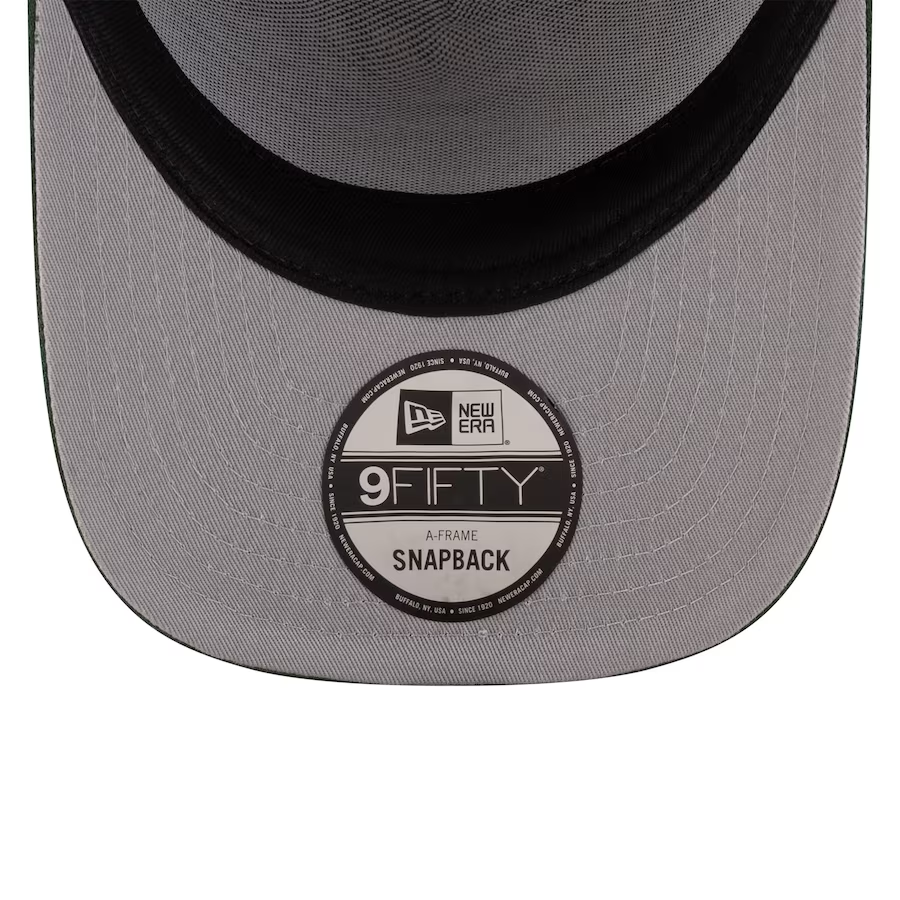 GREEN BAY PACKERS 2025 NFL DRAFT 9FIFTY A-FRAME SNAPBACK HAT - BLACK/GREEN
