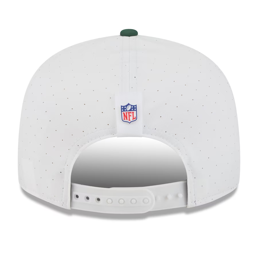 GREEN BAY PACKERS 2025 NFL TRAINING CAMP 9FIFTY SPLIT PANEL SNAPBACK HAT - WHITE