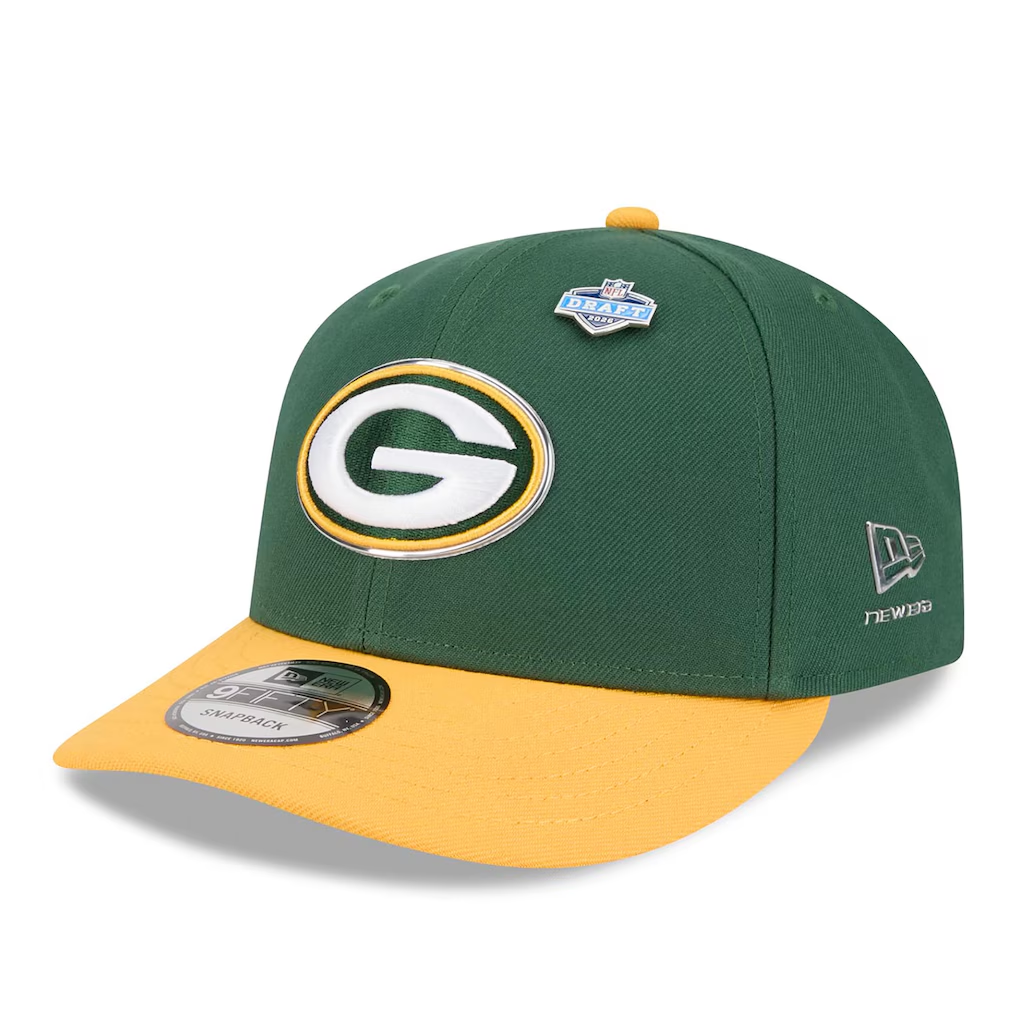 GREEN BAY PACKERS 2026 NFL DRAFT 9FIFTY SNAPBACK HAT - GREEN/GOLD