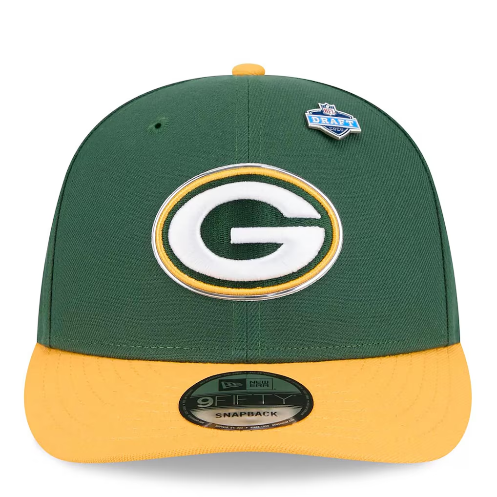 GREEN BAY PACKERS 2026 NFL DRAFT 9FIFTY SNAPBACK HAT - GREEN/GOLD