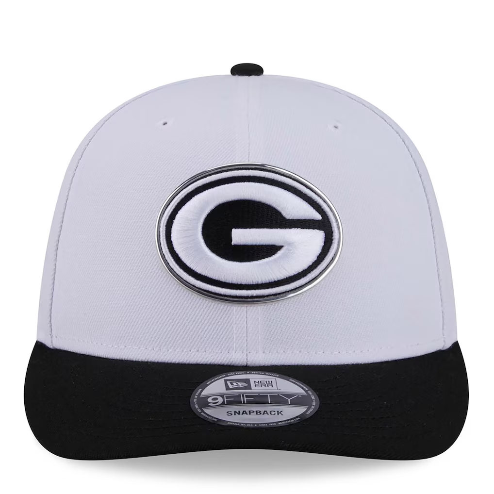 GREEN BAY PACKERS 2026 NFL DRAFT 9FIFTY SNAPBACK HAT - WHITE/BLACK