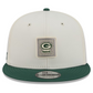 GREEN BAY PACKERS 2026 NFL TRAINING CAMP 9FIFTY SNAPBACK HAT - CHROME WHITE/GREEN