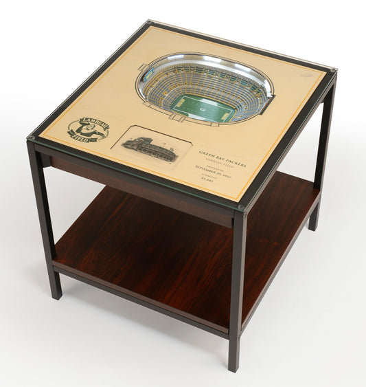 GREEN BAY PACKERS 25 LAYER 3D STADIUM LIGHTED END TABLE