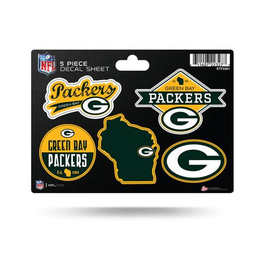 GREEN BAY PACKERS 5-PIECE STICKER SHEET