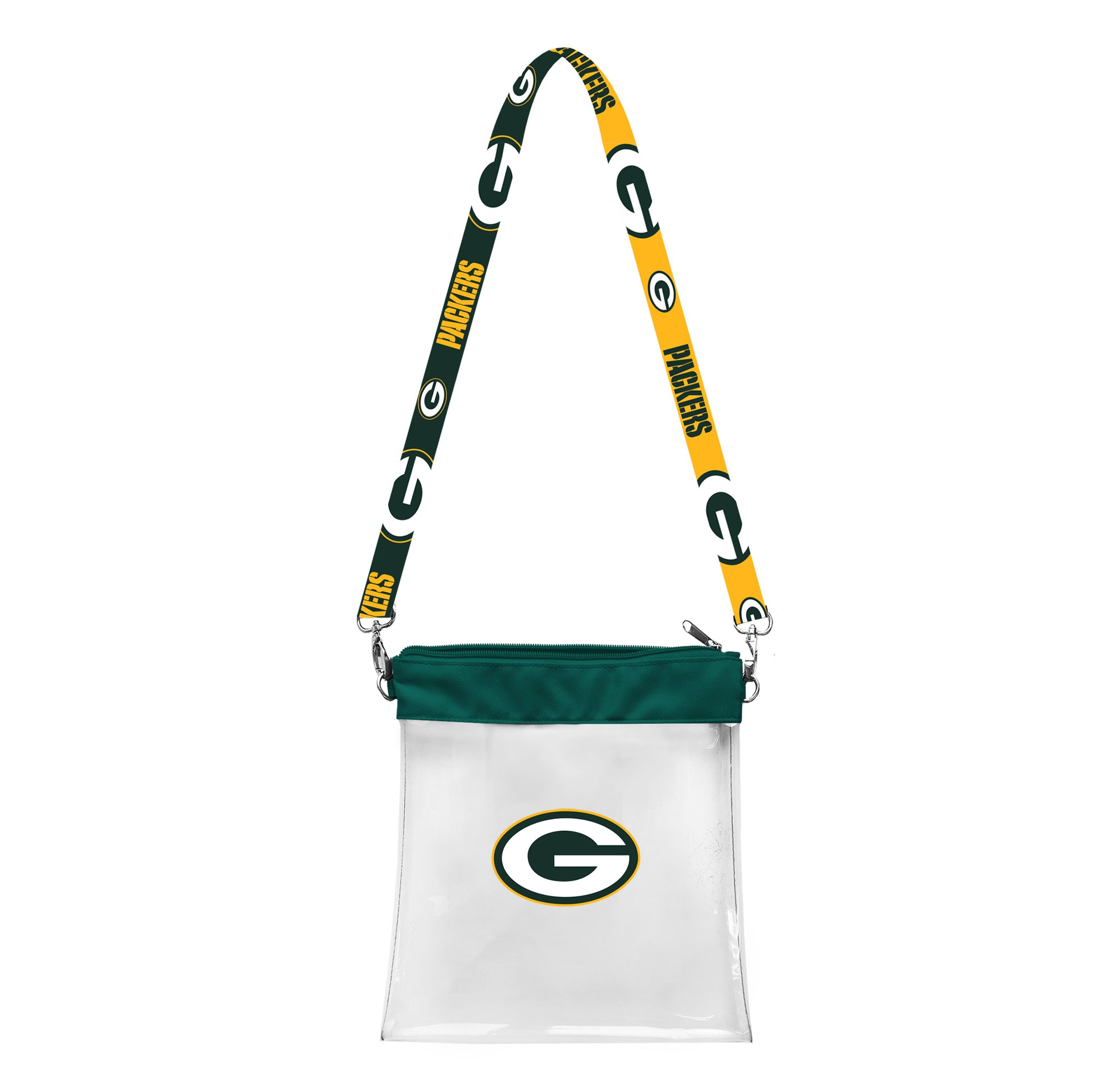 GREEN BAY PACKERS CLEAR STADIUM PATTERN STRAP BAG – JR'S SPORTS