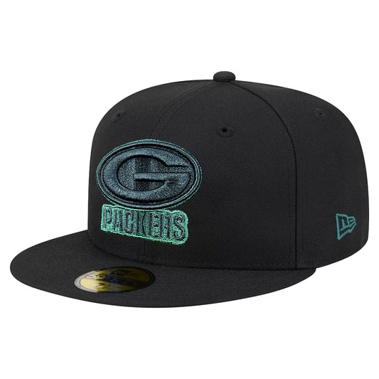 GREEN BAY PACKERS COLOR POP 59FIFTY FITTED HAT - BLACK