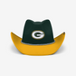 GREEN BAY PACKERS FOCO TWO TONE COWBOY HAT - GREEN/GOLD