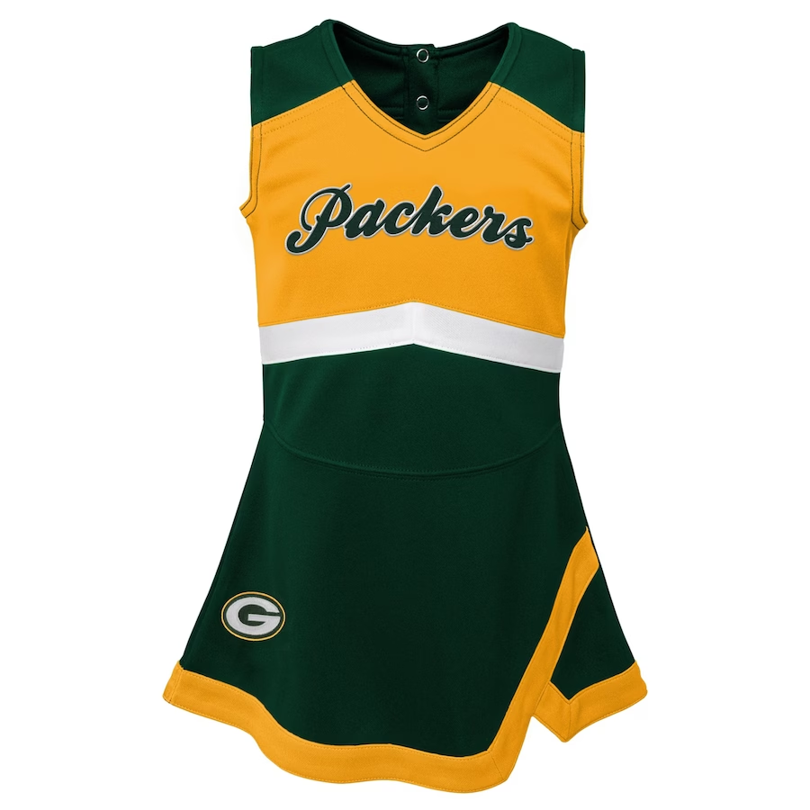 GREEN BAY PACKERS GIRLS CHEER CAPTAIN SET WITH BLOOMERS