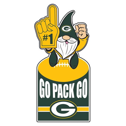 GREEN BAY PACKERS GNOME METAL 10" x 30" OUTDOOR SIGN