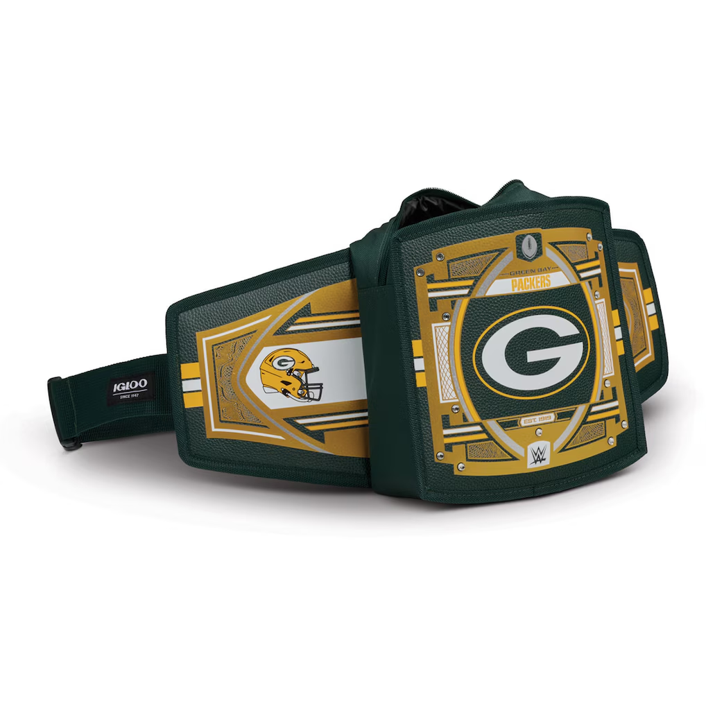 GREEN BAY PACKERS IGLOO WWE LEGACY BELT COOLER - GREEN