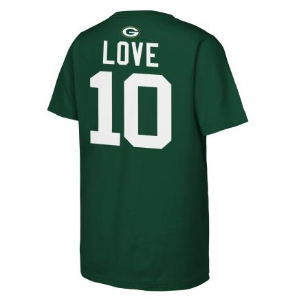 GREEN BAY PACKERS JORDAN LOVE YOUTH OUTERSTUFF NAME NUMBER T-SHIRT - GREEN