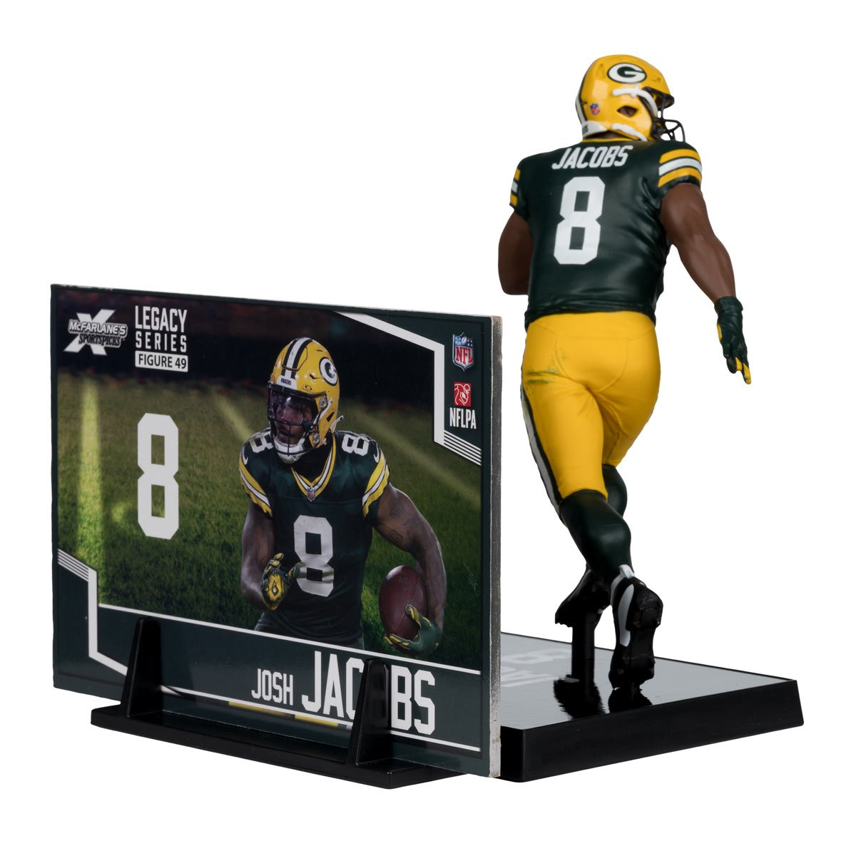 GREEN BAY PACKERS JOSH JACOBS NFL LEGACY 7" MCFARLANE SPORTS PICK FIGURE