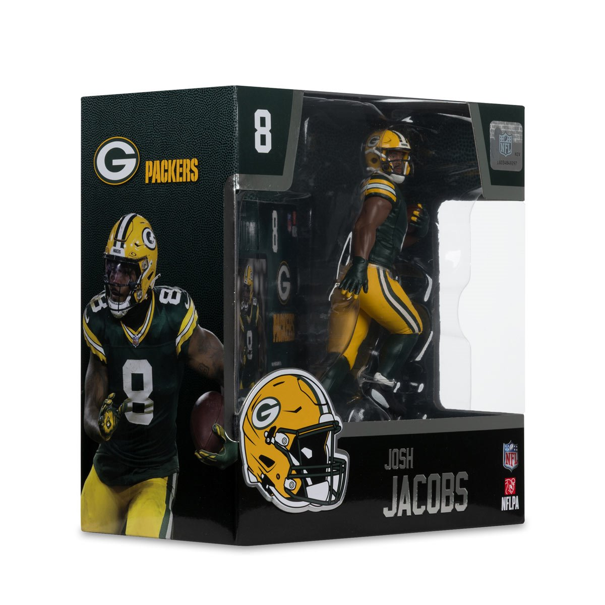GREEN BAY PACKERS JOSH JACOBS NFL LEGACY 7" MCFARLANE SPORTS PICK FIGURE