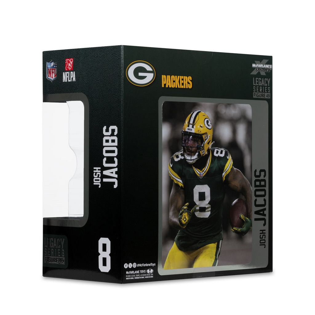 GREEN BAY PACKERS JOSH JACOBS NFL LEGACY 7" MCFARLANE SPORTS PICK FIGURE