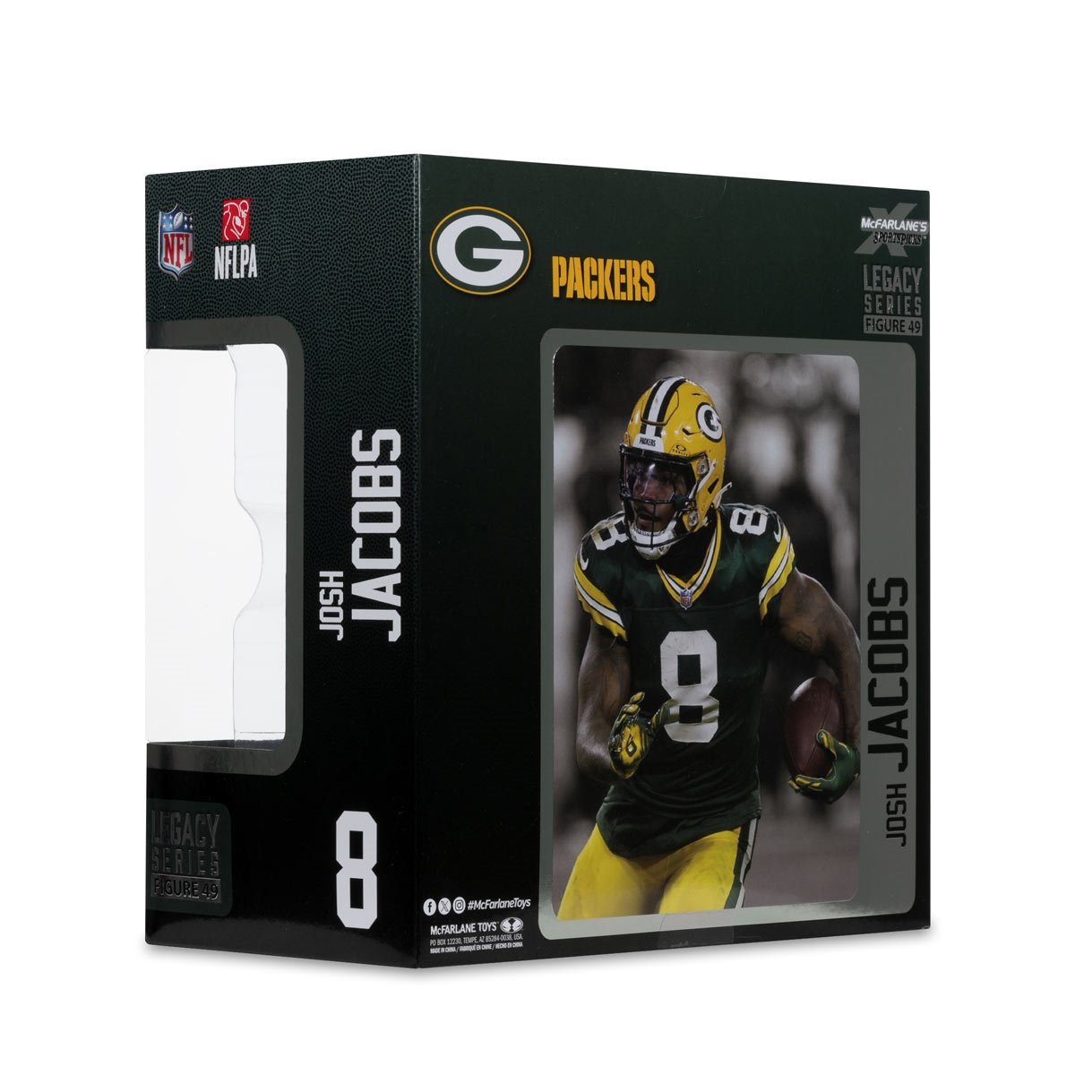 GREEN BAY PACKERS JOSH JACOBS NFL LEGACY 7" MCFARLANE SPORTS PICK FIGURE