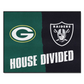 GREEN BAY PACKERS / LAS VEGAS RAIDERS HOUSE DIVIDED 34" X 42.5" MAT