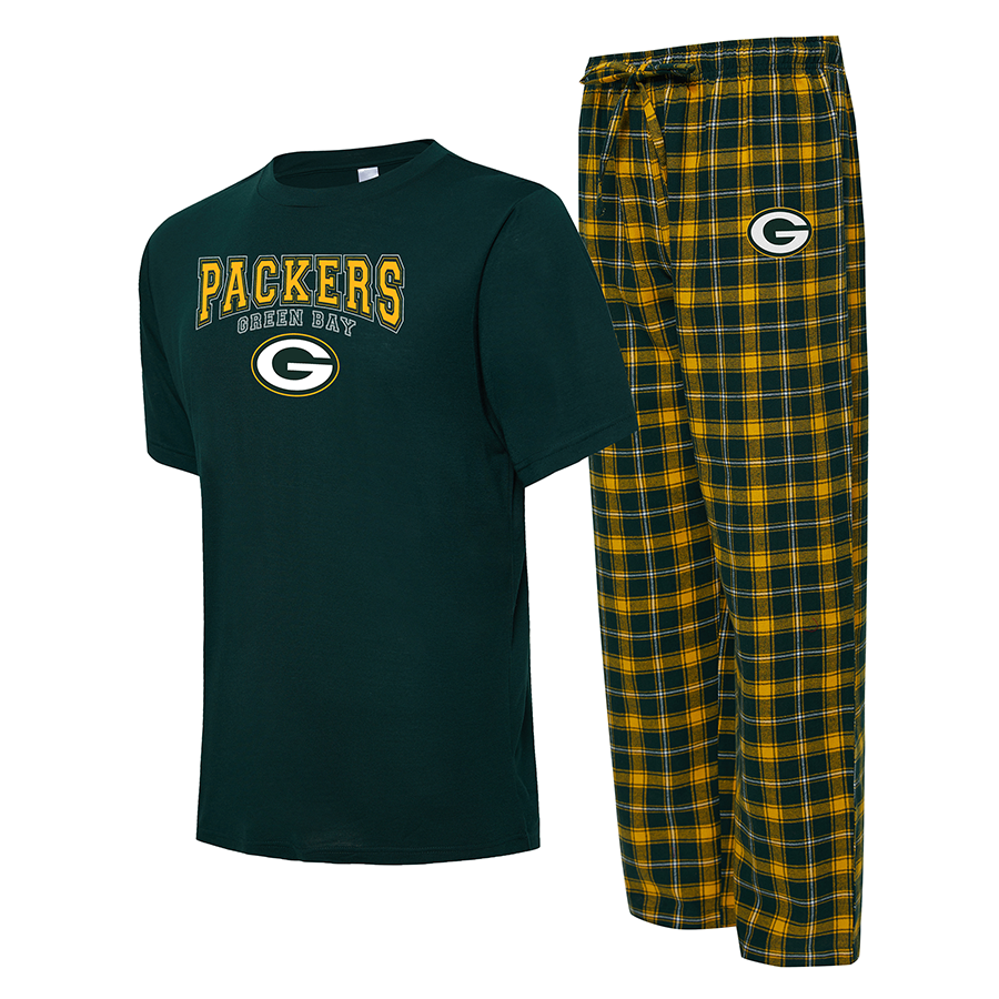 GREEN BAY PACKERS MEN'S ARTIC T-SHIRT & FLANNEL PANT SET