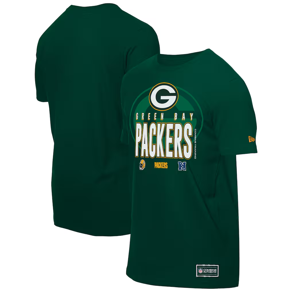 GREEN BAY PACKERS MEN'S NEW ERA 2025 NFL TRAINING CAMP T-SHIRT - GREEN