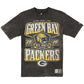 GREEN BAY PACKERS MEN'S NEW ERA THROWBACK ACID WASH T-SHIRT - BLACK