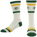 GREEN BAY PACKERS MEN'S STRIPED FAME SOCKS - CREAM