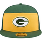 GREEN BAY PACKERS OUTDOOR SPLIT PANEL TRUCKER 9FIFTY SNAPBACK HAT