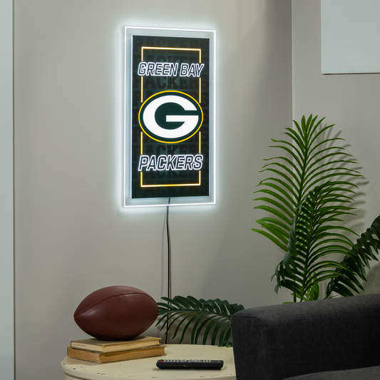 GREEN BAY PACKERS RECTANGLE NEOLITE LED WALL DECOR