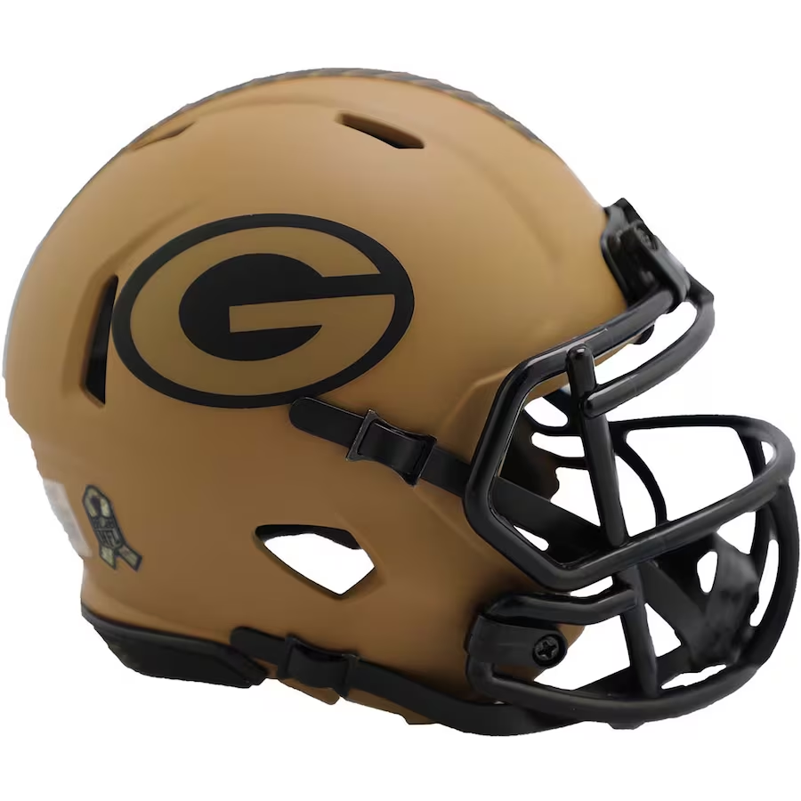 Packers Riddel GREEN BAY PACKERS RIDDELL 2023 SALUTE TO SERVICE MINI SPEED HELMET – JR ...