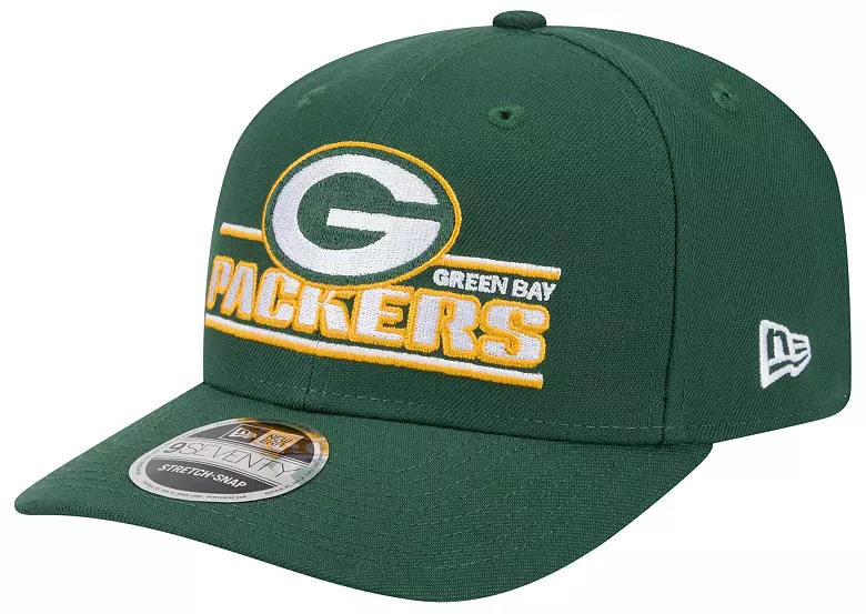 GREEN BAY PACKERS STATED 9SEVENTY STRETCH-SNAP ADJUSTABLE HAT - GREEN